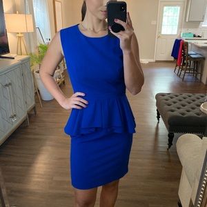 Blue Peplum Dress